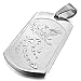 INBLUE Men's Stainless Steel Pendant Necklace Phoenix Bird Firebird Dog Tag -With 23 Inch Chain