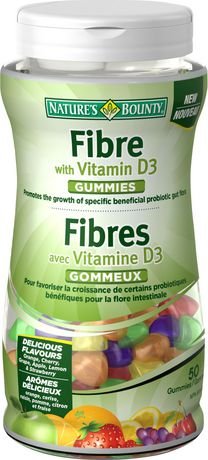 Nature's Bounty Fibre with Vitamin D3 Gummies, 50's Nature's Bounty Fibre with Vitamin D3 Gummies, 50's