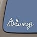 NI654 Always Harry Potter Decal | 5.5-Inches Wide | Premium Quality White Vinyl Decal