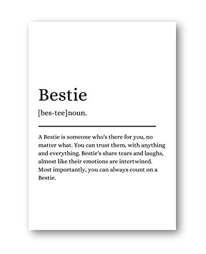 Second Ave A4 Bestie Definition Quote Word Wall Art Print Birthday Gift Home Decor