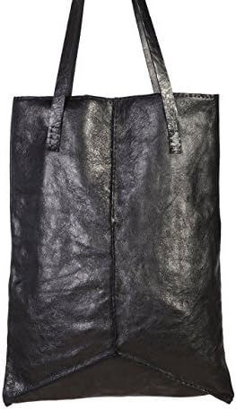 One of a kind! Handmade Shoulder Handbag Leather Tote, Hand Stitched Black Leather Tote Bag