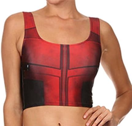 LoveLiness Super Hero Inspired Digital Print Fashion Tight Tank Crop Top Vest