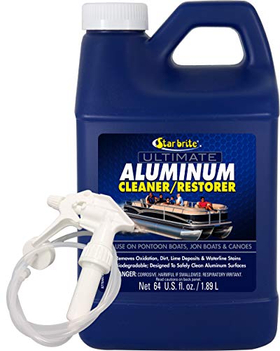 Star Brite Ultimate Aluminum Cleaner & Restorer - Safely Clean Pontoon Boats, Jon Boats & Canoes