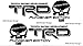 2X TRD Skull Punisher Edition Vinyl Decal 6"H x 15"W Toyota Tundra Tacoma(Matt Black)