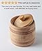 Wooden Salt Box With Lid - Premium Natural Beechwood - Healthy Solid and Durable Dry Herb Container - Moisture-Free Salt Holder - 10 ounce Capacity.