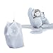 PyroPet Ugla Cool Grey Animal Candle Owl with Skeleton
