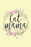 Cat Mama: Dot Grid Journal, 110 Pages, 6X9 inch, Cute Graphic on light yellow matte cover, dotted no by Mama Bear Books