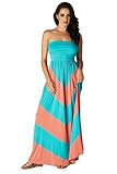 Charm Your Prince Women's Sleeveless Chevron Empire Maxi Dress