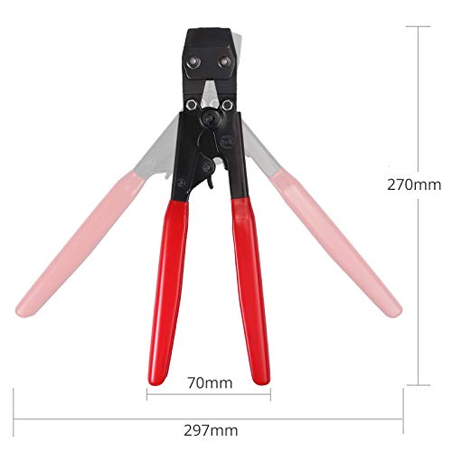 CAMWAY PEX Cinch Tool & PEX Cutter with 50PCS Ear Hose Clamps 1/2" 3/4" for Fastening Stainless Pipe Clamps from 3/8-Inch to 1-Inch - Thumbnail 4