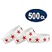 WristCo Red Stars 3/4" Tyvek Wristbands - 500 Pack Paper Wristbands for Events primary