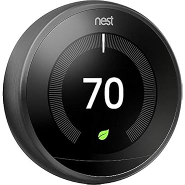 nest learning thermostat black