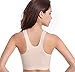 Women's Front Zipper Closure Sports Bra High Impact Support Racerback Workout Bras Black White Nude M