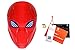 XCOSER Adult Red Hood Mask Helmet with LED Light Costume Props for Halloween Cosplay V.4