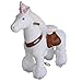 PonyCycle Official Ride On Unicorn No Battery No Electricity Mechanical Unicorn White Small for Age 3-5
