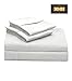 ESSEU 300 Thread Count 100% Cotton Sheet Set, Soft Sateen Weave,Queen Sheets, Deep Pockets,Home & Hotel Collection,Luxury Bedding Super Sale 100% Cotton,White