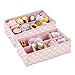 mDesign Fabric 8-Section Divider Drawer Organizer Bin for Baby Nursery Dresser, Closet, Shelf, Changing Table Organization, Hold Clothes, Toys, Diapers, Bib, Blanket - 2 Pack, Pink/White Polka Dot