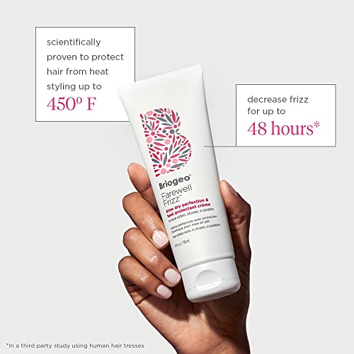 Briogeo Farewell Frizz Blow Dry Cream Heat Protectant for Hair, Anti