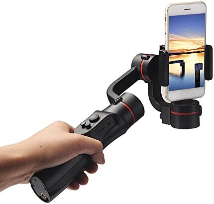 3-Axis Handheld Gimbal Stabilizer For Smartphone, Within 5.5 Inches In Dimension Support 360-degree Panoramic Shooting Rechargeable Motorized For Most Compact Cameras & Smartphones