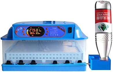 KSWD Eggs Incubator, 36-120 Eggs Transparent Hatcher Automatic water supply Dual Power Inverter Hatching Machine, Blue,D