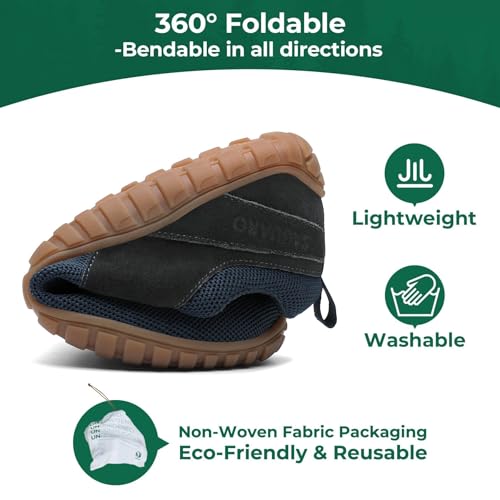 SAGUARO Wish Unisex Barefoot Shoes - Forest Outdoor Wide Toe Barefoot Shoes with Zero-Drop Sole Size 36-48