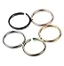 FIBO STEEL 20G 5PCS Stainless Steel Body Jewelry Piercing Nose Ring Hoop Nose Piercing
