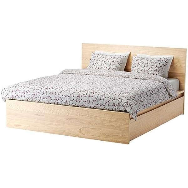 Amazon Com Ikea Queen Size High Bed Frame 4 Storage Boxes White