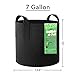 EPROSMIN MoMA 5-Pack 7 Gallon Fabric Grow Bags - Plant Grow Bags - Nursery Garden Grow Pots - Black Fabric Pots - Heavy Duty Non-Woven and Durable Aeration Fabric Containers with Strap Handles
