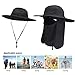 Asy Outdoor Sun Hat UPF 50 Protection Boonie Waterproof Fishing Cap for Men & Women Face Cover Summer Removable Mesh Neck Face Flap Hat