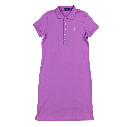 RALPH LAUREN Polo Womens Interlock Polo Dress (Large, Purple)