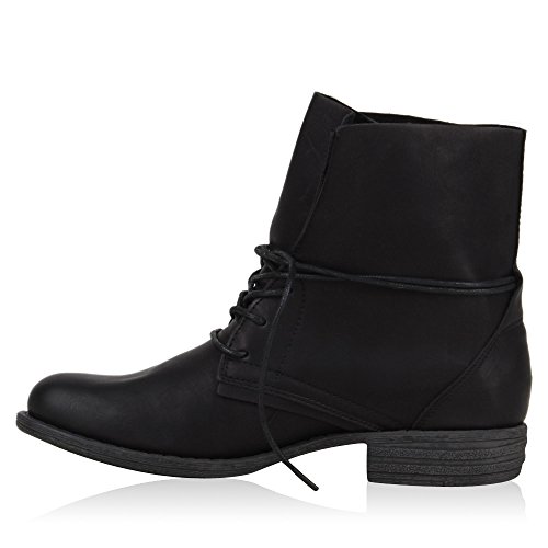 stiefelparadies-Damen-Stiefeletten-Worker-Boots-Uebergroessen-Flandell