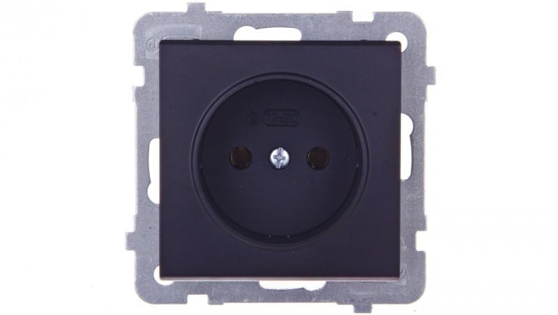 Ospel GP-1R/m/33 Socket Black IP20, 16 A 71 mm 38 mm 71 mm
