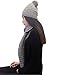 Lanzom® Women Lady Fashion Winter Warm Knitted Hat and Scarf Set Skullcaps (Gray)