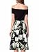 Noctflos Women Off The Shoulder Short Sleeve Floral Cocktail Party Skater Dress