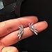 Angel Wings Jacket Cubic zircon Stud Earrings for Women And Girls Jewelry