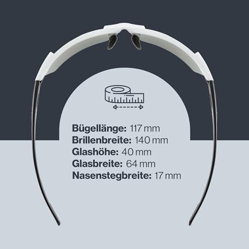 Sportstyle 114 Sport-Sonnenbrille Fahrradbrille – Wechselscheiben für flexible Lichtverhältnisse – white black matt/blue