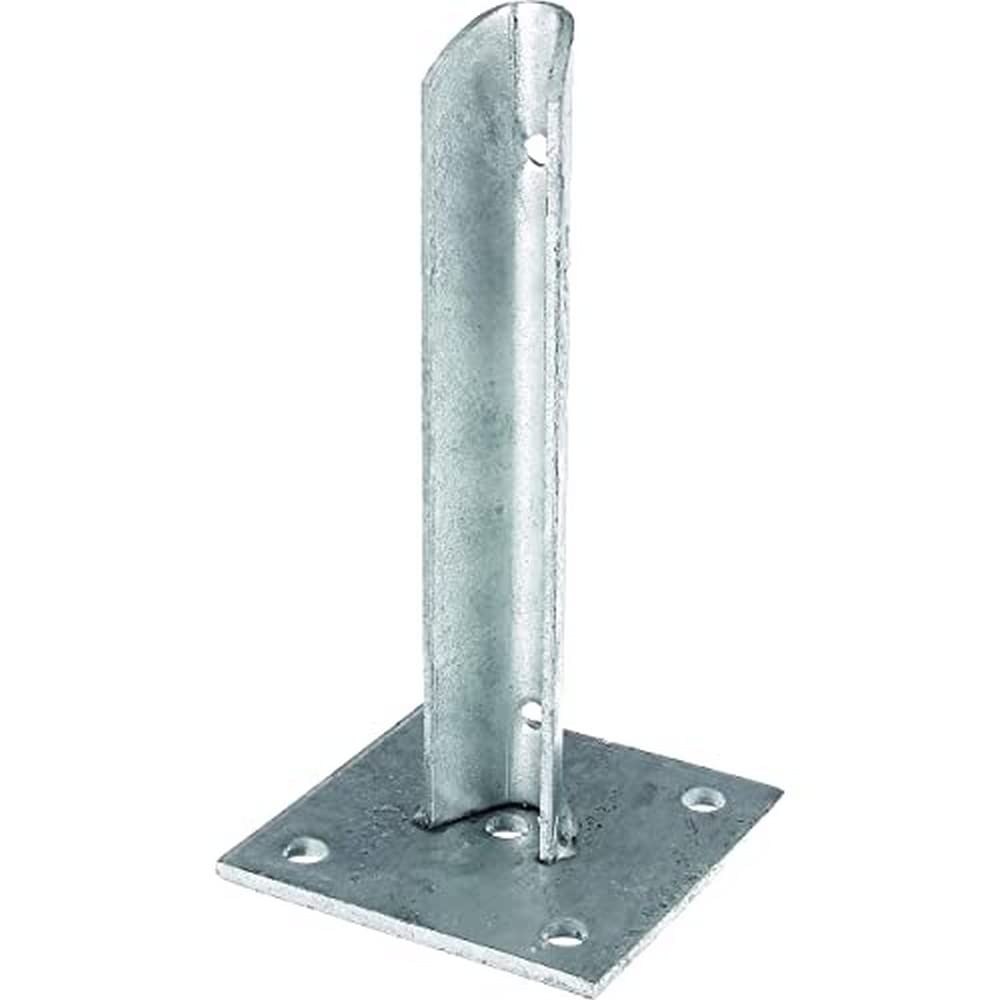 ALBERTS Post Anchor, Mount Bracket, Steel, Silver, Wall Mount, Post Mount, 100 x 100 x 200 MM, 658649 — image 1