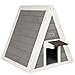 Petsfit Triangle Wooden Cat House with Back Escape Door primary