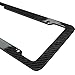 OxGord 1pc Front Carbon Fiber Plastic License Plate Frames, Black