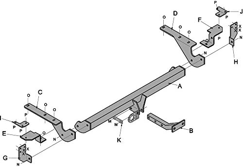 PCT TY4309 Fixed Flange Neck Tow Bar – 2006-2013 MK3 Toyota RAV4 SUV
