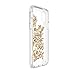 Speck Products Presidio Clear + Print Case for iPhone X, Shimmer Floral Metallic Yellow/Clear