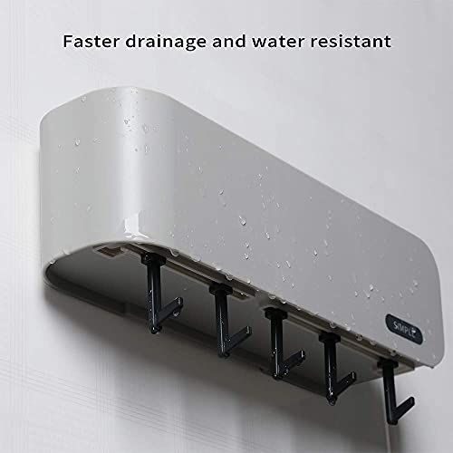 Qinuans Toothbrush Holders Wall Mounted，Teeth Brush Holder ，No Drill