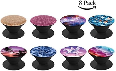 Premium Expanding Stand Pop Grip Mount Holder Sockets for iPhone X, Galaxy S8,all Cellphones and Tablets Pack of 8