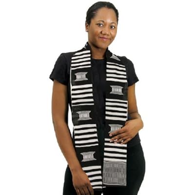 African Inspired Fashions 60" x 4.5" Authentic Hand Woven Kente Stole - Several Color Combinations African Inspired Fashions 60" x 4.5" Authentic Hand Woven Kente Stole - Several Color Combinations