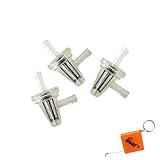 HURI 3 Clear Inline Gas Right Angle Fuel Filter for 1/4 5/16 6mm 7mm Can-Am Yamaha Kawasaki ATV Dirt Bike Motorcycle Arctic Cat Triumph Roadsmith