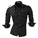 jeansian Men's Slim Fit Long Sleeves Casual Shirts 8371