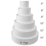 Oasis Supply FK 4x8101214 Fake Dummy Cake Set expanded polystyrene Foam