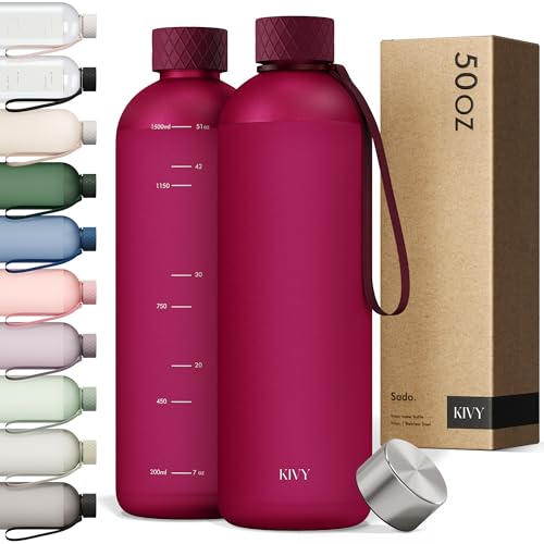 KIVY Large Water Bottle Fits Backpack &