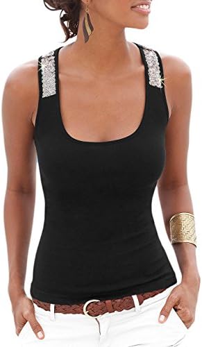 white sequin vest top