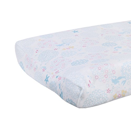 Disney Ariel Sea Princess Changing Pad Cover, White/Blue/Pink/Gold