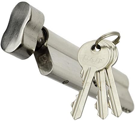 Tradelocks 35T/35 (30T-10-30) 70mm Nickel Standard Security Thumb Turn Euro Cylinder Door Lock by Tradelocks